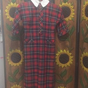 1960's authentic plaid dress